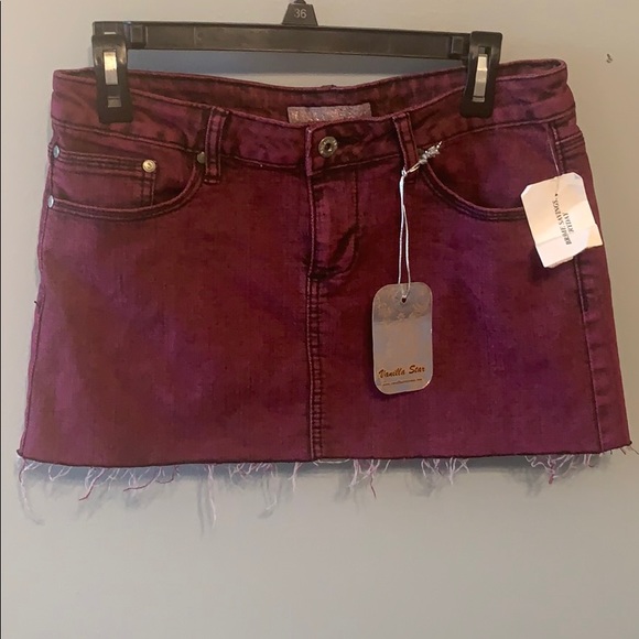 Purple denim skirt - Picture 1 of 4